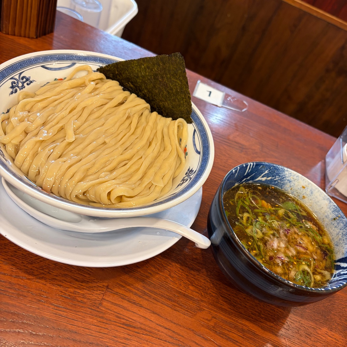 千乃鶏のつけ麺、醤油味
